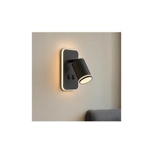 LED Nástenné bodové svietidlo PIPE 1xGU10/10W/230V + LED/6W čierne ML2081 vyobraziť
