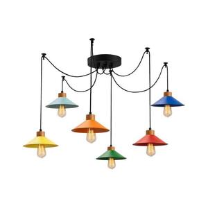 Závesný luster na lanku MANAVGAT 6xE27/40W/230V pavúk pestrofarebný 525NOR1269 vyobraziť