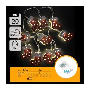 B.V. - LED reťaz 20xLED/3xAA 3m teplá biela pančuchy B10303Q6X vyobraziť