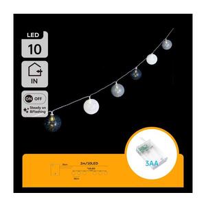 B.V. - LED reťaz 10xLED/3xAA 2m teplá biela B103033WV vyobraziť