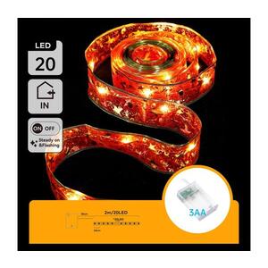 B.V. - LED reťaz 20xLED/3xAA 2m teplá biela červená B103033XF vyobraziť