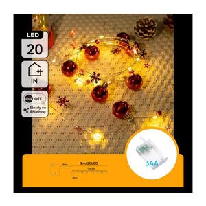 B.V. - LED reťaz 20×LED/3×AA 2m teplá biela B103033XJ vyobraziť
