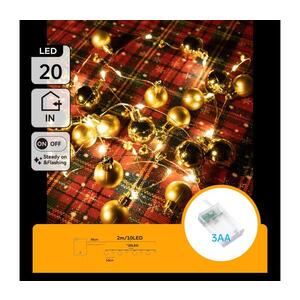 B.V. - LED reťaz 20xLED/3xAA 2m teplá biela B103033XM vyobraziť