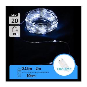B.V. - LED reťaz 20xLED/2x3V 2m studená biela B10303K0Y vyobraziť