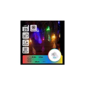 B.V. - LED RGBY Vonkajší reťaz 25xLED/8 funkcií 3xAA 2, 5m IP44 kvapky B10303K5D vyobraziť