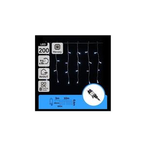B.V. - LED vonkajšia vianočná reťaz 200xLED/3, 6W/230V/8 funkcií 10x0, 4m IP44 studená biela B103031Q1 vyobraziť
