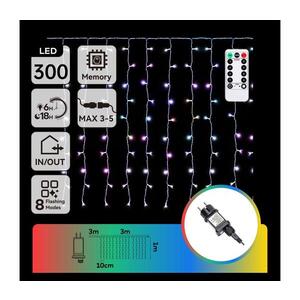 B.V. - LED RGBY vonkajší vianočný reťazec 300xLED/6W/230V/8 funkcií 3x1m IP44 + DO B10303S7F vyobraziť