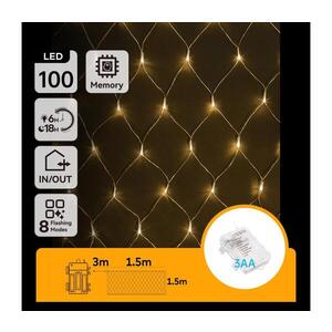 B.V. - LED Vonkajšia reťaz 100xLED/8 funkcií 4, 5x1, 5m IP44 teplá biela B10303K46 vyobraziť