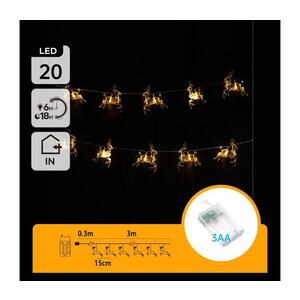 B.V. - LED reťaz 20× LED, napájanie 3× AA, dĺžka 3, 3 m, so sobmi B10303Q77 vyobraziť