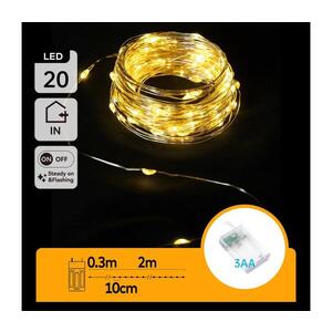 B.V. - LED reťaz 20xLED/3xAA 2, 3m teplá biela B10303KO5 vyobraziť