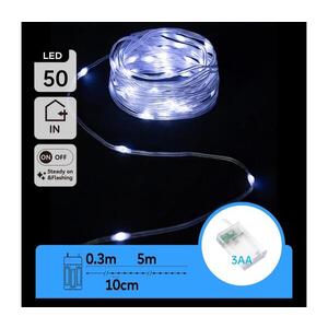 B.V. - LED reťaz 50xLED/3xAA 5, 3m studená biela B10303KQ3 vyobraziť