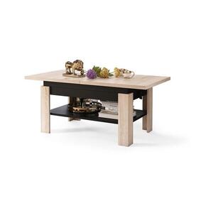 Rozkladací konferenčný stôl s zdvíhacou doskou ROY 130/170x65 cm dub sonoma/čierna 5903631913372 vyobraziť
