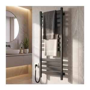 Navin Kúpeľňový rebríkový radiátor s termostatom LARGO 256W 120x50 cm čierny ľavý 12-244153-5012 vyobraziť