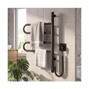 Navin Elektrický otočný sušiak na uteráky s termostatom FOUETTE 60W 65x49 cm čierny 12-212033-4860 vyobraziť