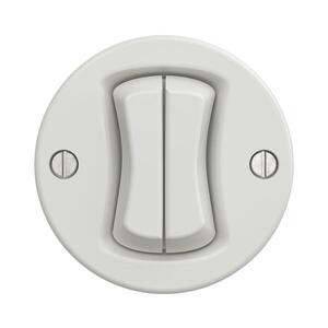 lap - Retro dvojitý schodiskový vypínač bez rámčeka č. 6+6 keramická biela K/V2/66 vyobraziť