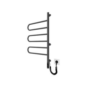Mario-Radiators Elektrický otočný sušiak na uteráky TRISTAR 80W/230V 82, 5x44, 5 cm IP44 nerez/čierna 2.3.0506.11.BM vyobraziť