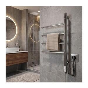 Mario-Radiators Elektrický otočný sušiak na uteráky VEER 50W/230V 62, 5x44, 5 cm nerez/lesklý chróm 2.3.0407.11.P vyobraziť