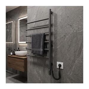 Mario-Radiators Elektrický otočný sušiak na uteráky VEER 80W/230V 82, 5x44, 5 cm nerez/čierna 2.3.0408.11.BM vyobraziť