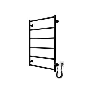 Mario-Radiators Kúpeľňový rebríkový radiátor CLASSIC 110W/230V 81x52 cm nerez/čierna pravý 2.3.0703.10.BM vyobraziť