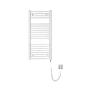 Aqualine - Kúpeľňový elektrický radiátor ORBIT-E 300W 96x45 cm biely okrúhly ILEO94T vyobraziť