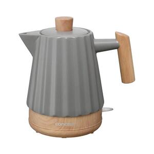 Concept RK0092 - Rýchlovarná kanvica 1, 5 l, 1500 W / 230 V, tmavosivá / drevený dekor / keramika rk0092 vyobraziť