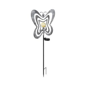 Globo 36581 - LED solárne svietidlo LED/0, 06W/3V IP44 strieborný motýľ 36581 vyobraziť