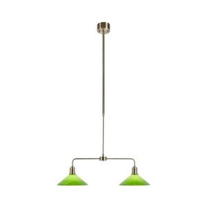 Markslöjd 109161 - Luster na tyči VELA 2xE27/60W/230V zelená/mosadz 109161 vyobraziť