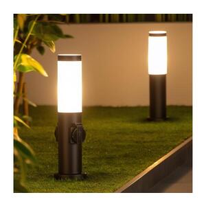 Brilagi - Vonkajšia lampa s 2 zásuvkami SCHUKO NOVA 1xE27/15W/230V 40 cm IP44 čierna FG-KH142PSH-40-2SO-BLK vyobraziť