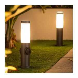 Brilagi - Vonkajšia lampa s 2 zásuvkami SCHUKO NOVA 1xE27/15W/230V 40 cm IP44 antracit FG-KH142PSH-40-2SO-ANT vyobraziť