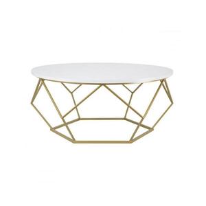 HowHomely Konferenčný stolík DIAMOND 41, 5x90 cm zlatá/biela 10-1562-90-GW-MDF vyobraziť
