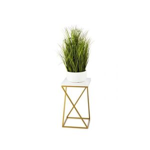 HowHomely Stojan na kvety LOFT 40x24 cm zlatá/biela 10-1631-40-GW-MDF vyobraziť