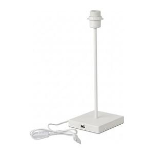 Biela stolná lampa s USB portom 1xE27/15W/230V 0717 vyobraziť