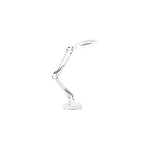 LED stmievateľná stolová lampa s lupou 2 v 1 AURIQ LOUPE LED/10W/5V 3000/4000/6500K biela 004826 vyobraziť
