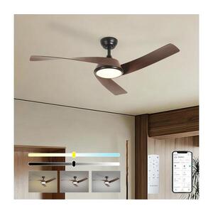 ZE - LED stropný látor AERYS LED/24W/230V Wi-Fi Tuya čierna/orech + diaľkové ovládanie ZEV044 vyobraziť