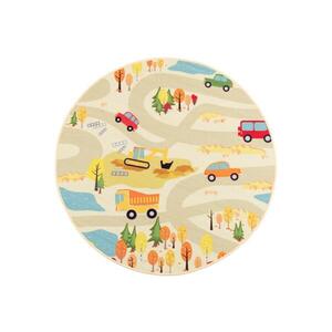 Multidecor Detský koberec STELLA STREETS 120 cm béžový/mesto 508443 vyobraziť