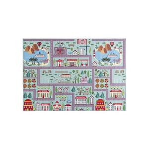 Multidecor Detský koberec STELLA STREETS 100x150 cm tyrkysový/mesto 508435 vyobraziť