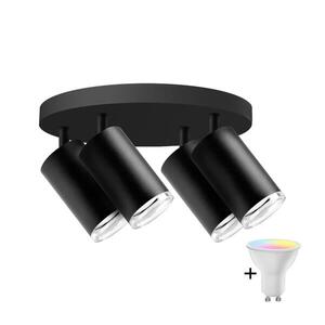 LED RGBW stmievateľné kúpeľňové bodové svietidlo TURYN 4xGU10/4, 8W/230V IP44 čierne SA1916+4xAI2382 vyobraziť