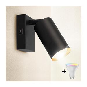 Brilagi -LED stmievateľné nástenné bodové svietidlo SELE 1xGU10/4, 8W/230V čierna/zlatá BG1374+AI2382 vyobraziť