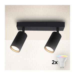 Brilagi - LED RGBW stmievateľné bodové svietidlo SELE MODERN 2xGU10/4, 8W/230V čierne BG2866+2xAI2382 vyobraziť