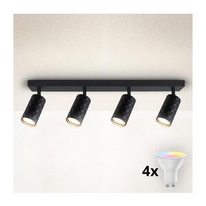 Brilagi - LED RGBW Stmievateľné bodové svietidlo SELE DIAMANT 4xGU10/4, 8W/230V čierna BG2858+4xAI2382 vyobraziť