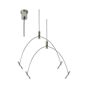 e2 elektro - Súprava závesných laniek 150 cm lesklý chróm 10478848 vyobraziť