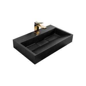 REA-U8779 - Umývadlo na dosku GOYA 37x60 cm konglomerát/matná čierna REA-U8779 vyobraziť