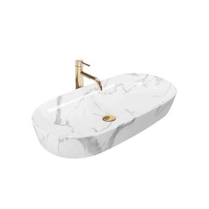 REA-U8403 - Umývadlo na dosku CLEO 41x81 cm, keramika / mramorový dekor REA-U8403 vyobraziť