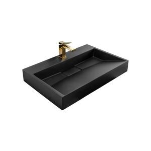 REA-U8802 - Umývadlo na dosku GOYA 46x70 cm konglomerát/matná čierna REA-U8802 vyobraziť