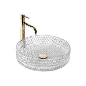 REA-U8881 - Umývadlo na dosku CRISTAL Ø 39 cm sklo/číre REA-U8881 vyobraziť