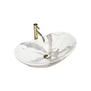 REA-U6502 - Nadpultové umývadlo ROYAL 36x60, 5 cm keramika/mramorový dekor REA-U6502 vyobraziť