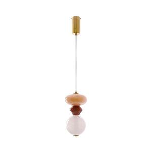 LED luster na lanku FLORES LED/10W/230V zlatá/oranžová/hnedá 31-50632 vyobraziť