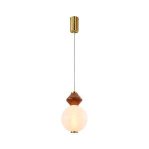 LED luster na lanku FLORES LED/7W/230V zlatá/hnedá 31-50625 vyobraziť