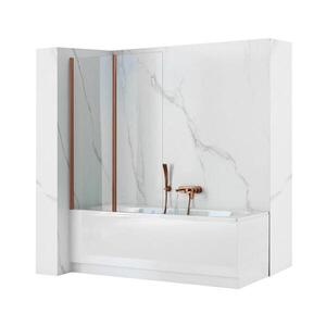 REA-W5696 - Skladacia vaňová zástena AGAT 140x80 cm kartáčovaná meď/číra REA-W5696 vyobraziť