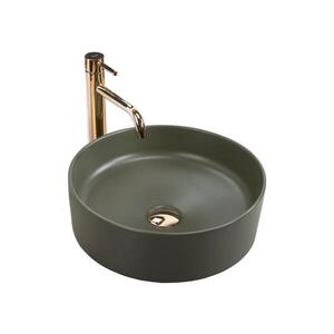 REA-U4567 - Umývadlo na dosku SAMI, priemer 37 cm, keramika/matná zelená REA-U4567 vyobraziť